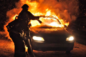 Apagar fuego en el coche, coches de ocasión baratos