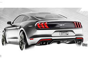 Ford Mustang GT 2018 boceto | Sibuscascoche