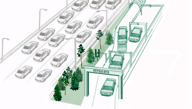 El fin de los atascos con un carril para coches autónomos